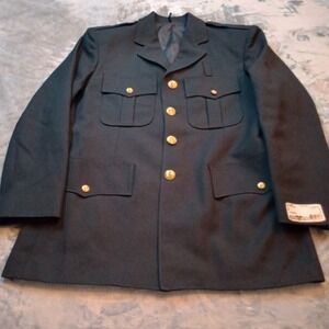 Flying Cross Command Dress Coat Mens Size 42 Reg Black Single Breasted F1 38800